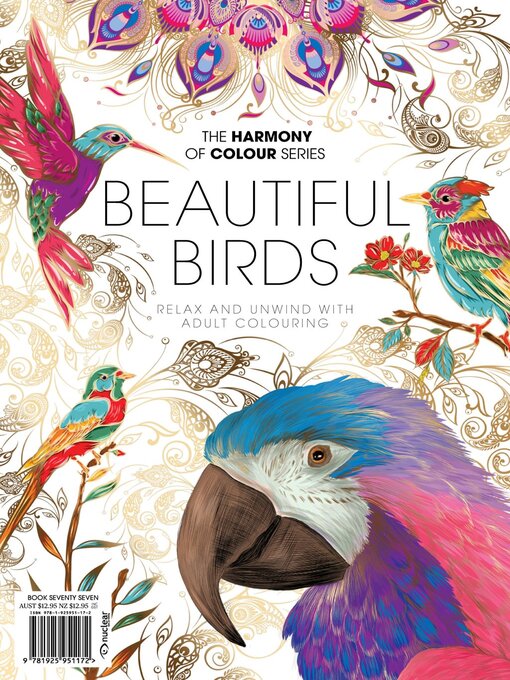 Cover image for Colouring Book: Beautiful Birds: Colouring Book Beautiful Birds